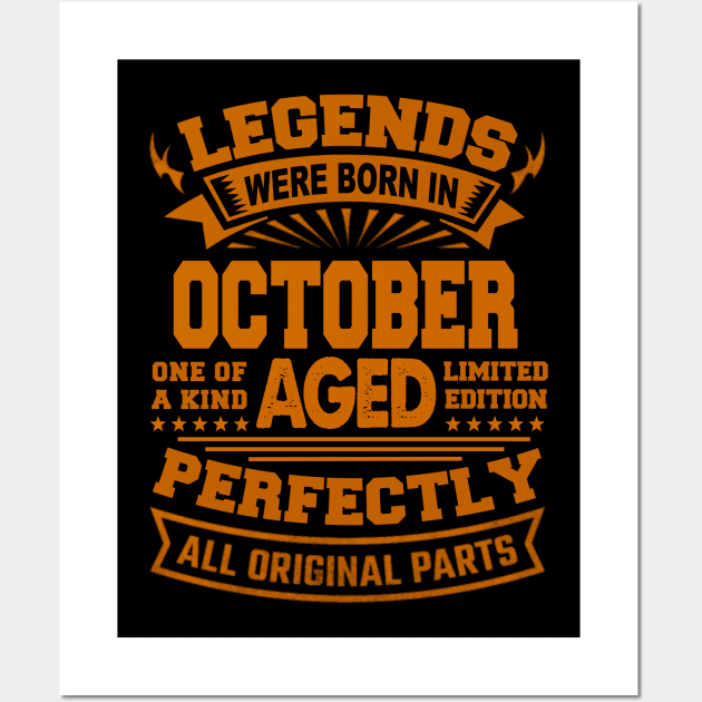 Legends Were Born in October Wall Art by BambooBox